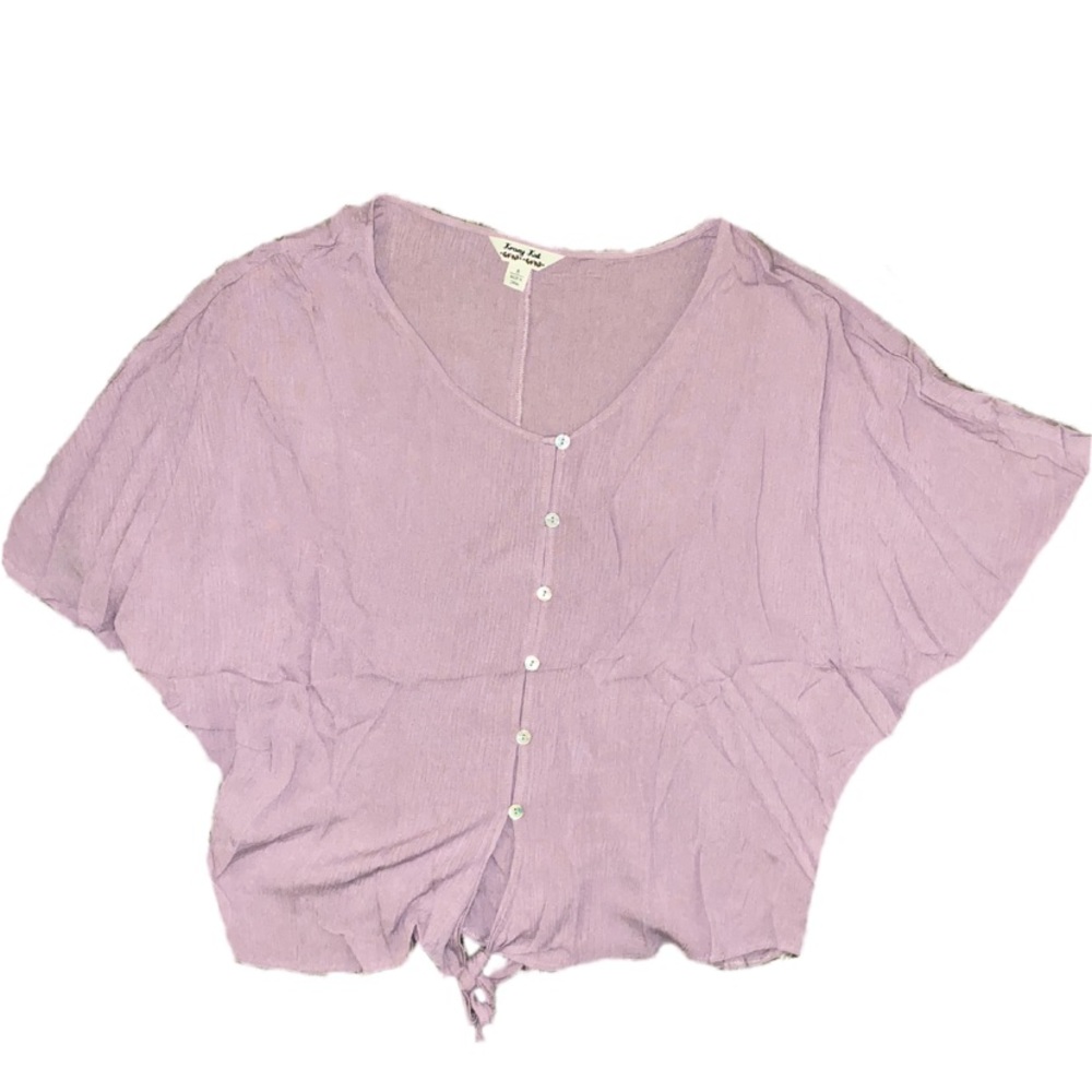 Women’s Purple Krazy Kat Blouse, S-New Without Tag